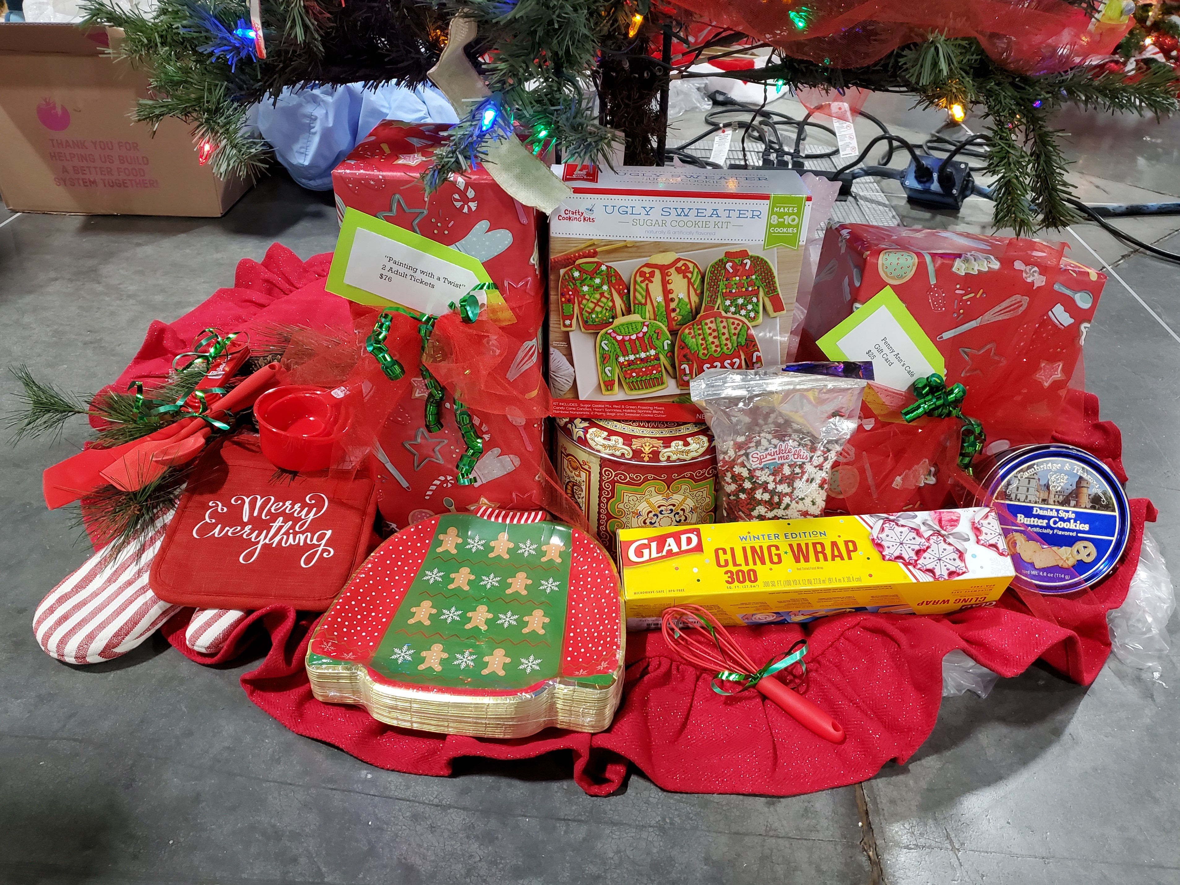 View of gifts under 4th grade tree